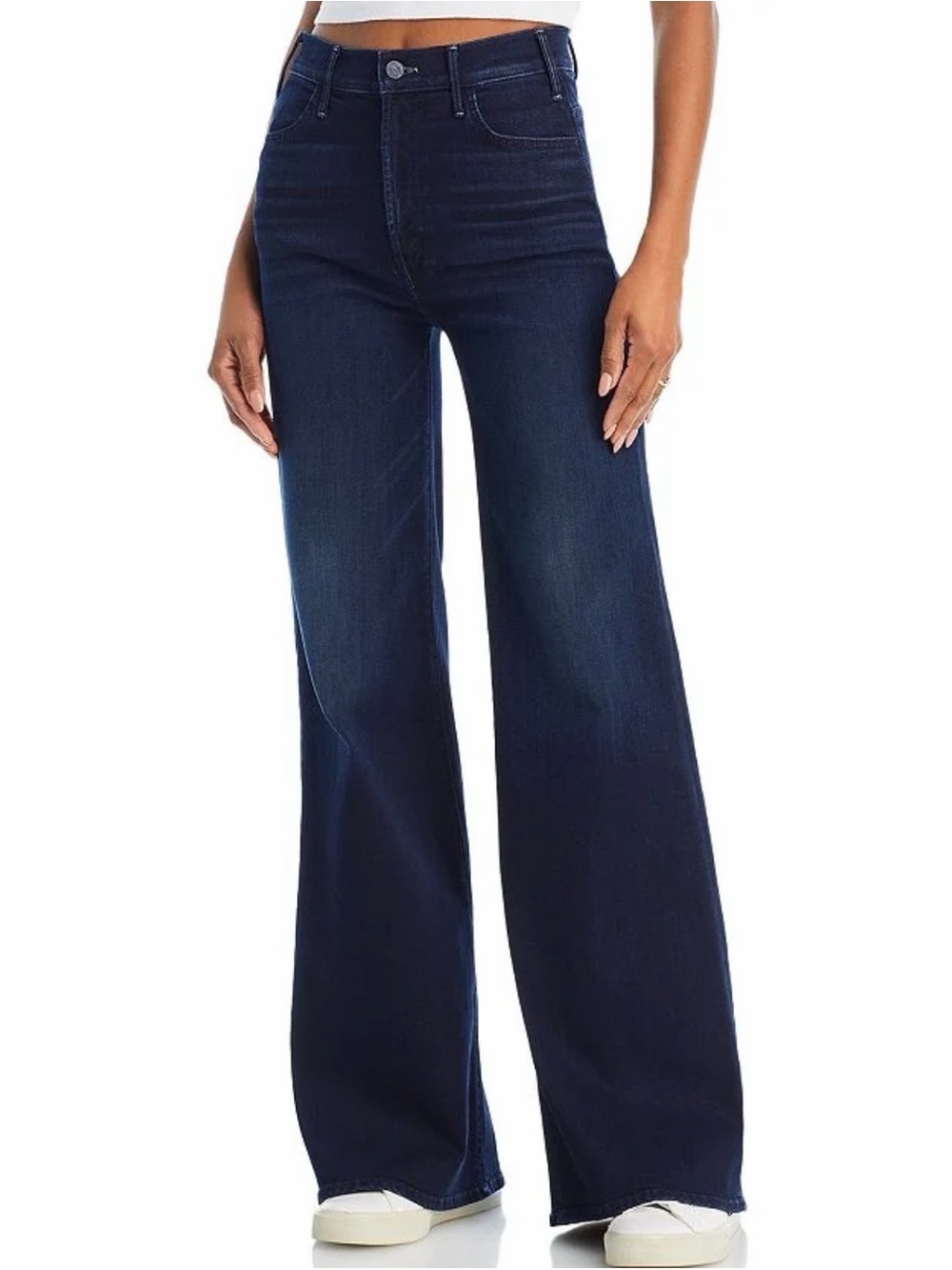 MOTHER The Hustler Roller Sneak Jeans Women’s 26 High Rise Wide Leg